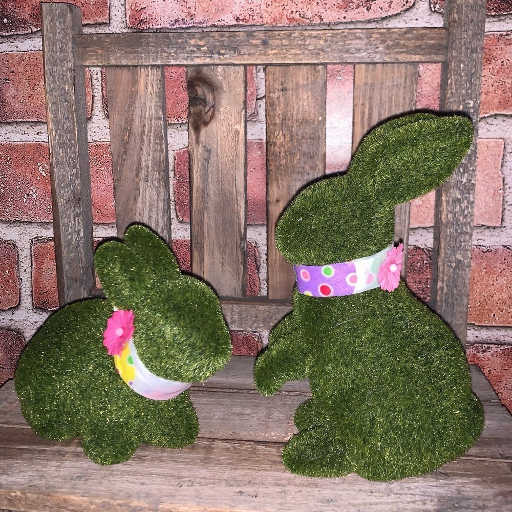 Moss Bunnies tiered tray spring Easter farmhouse decor